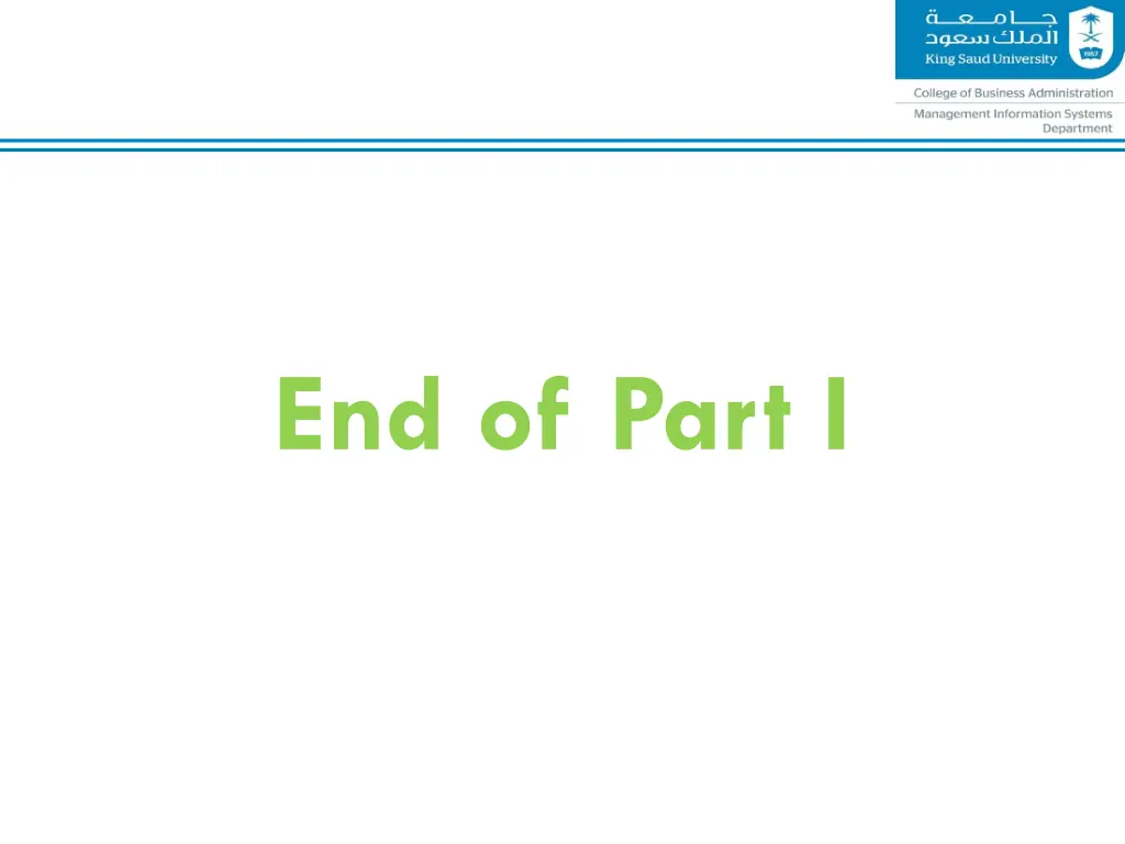 end of part i