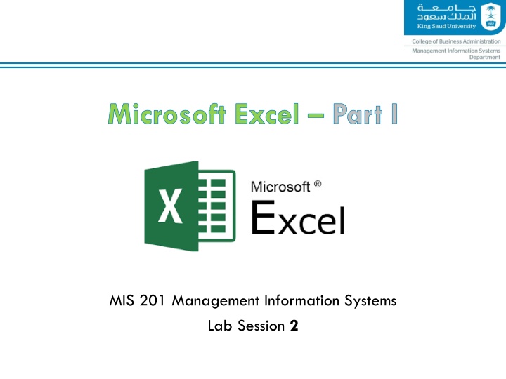 microsoft excel part i