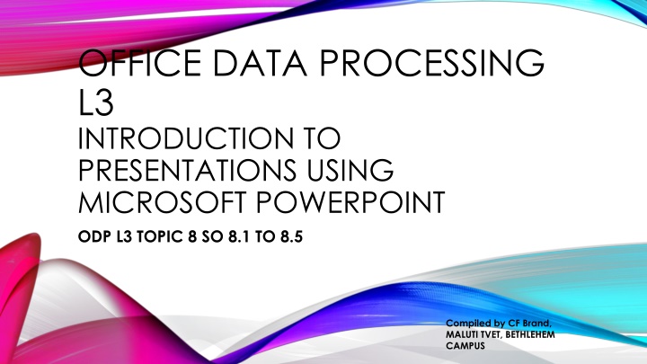 office data processing l3 introduction
