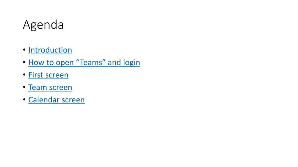 agenda
