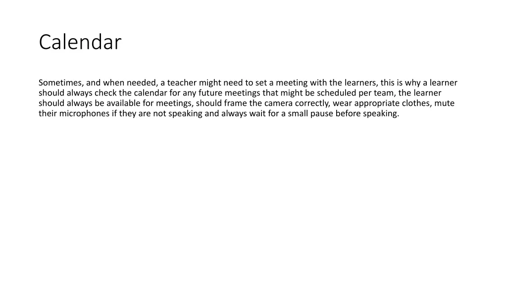 calendar