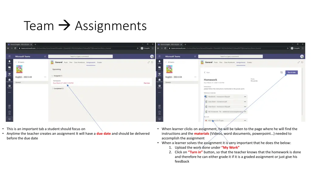 team assignments
