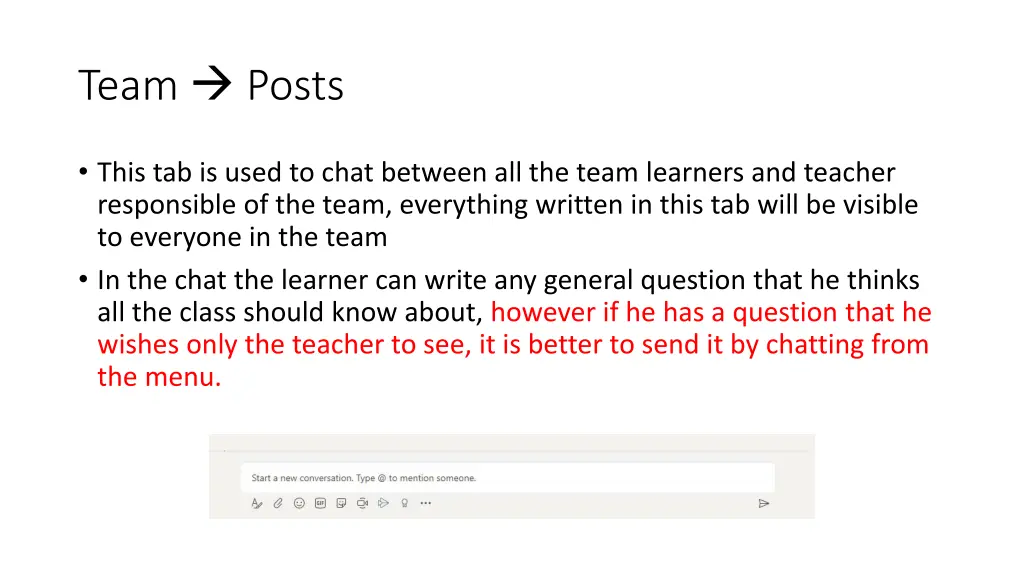 team posts