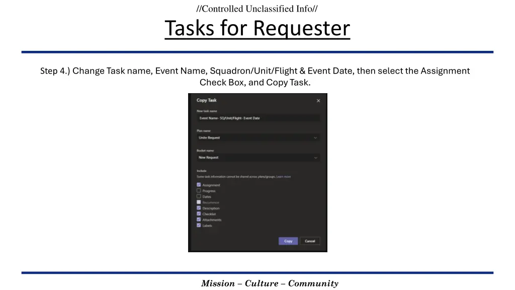 controlled unclassified info tasks for requester 1