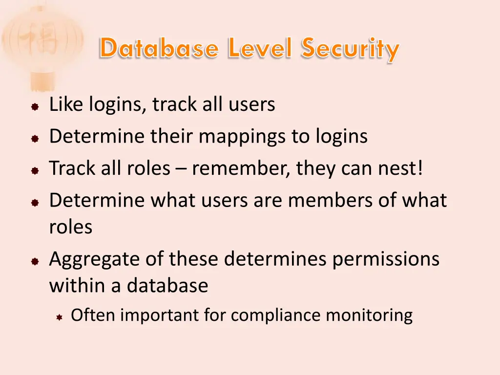 database level security 1