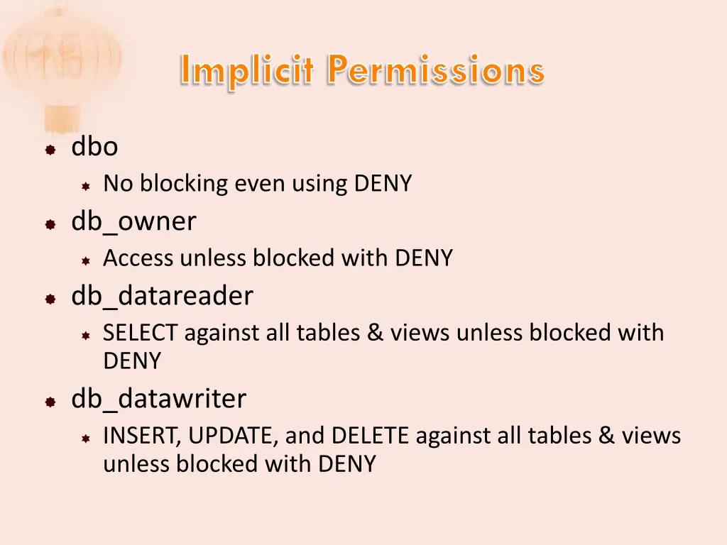 implicit permissions