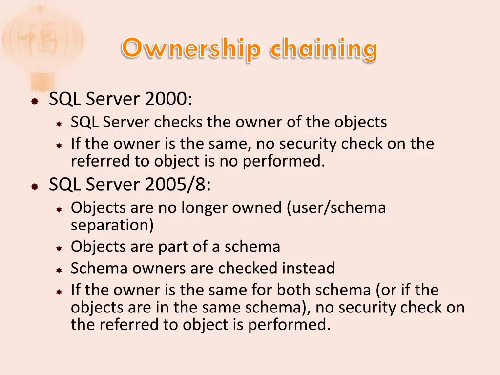 ownership chaining 1