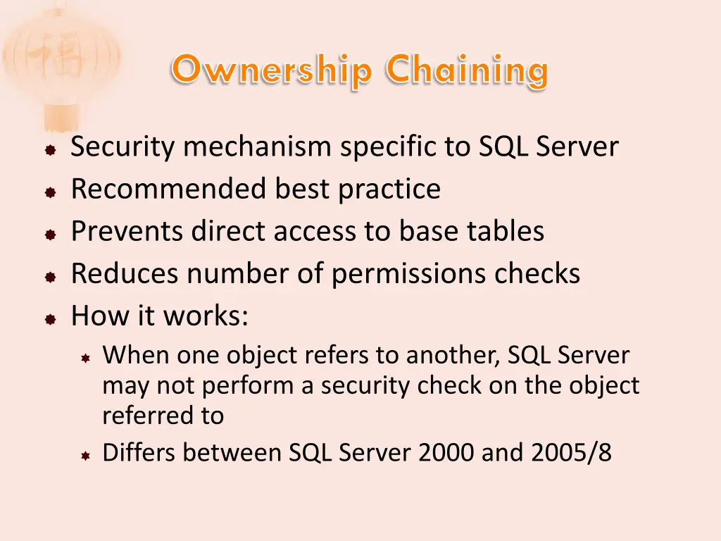 ownership chaining