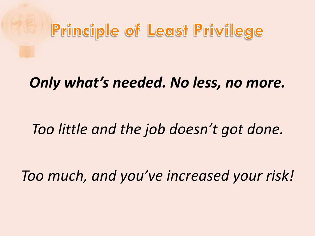 principle of least privilege