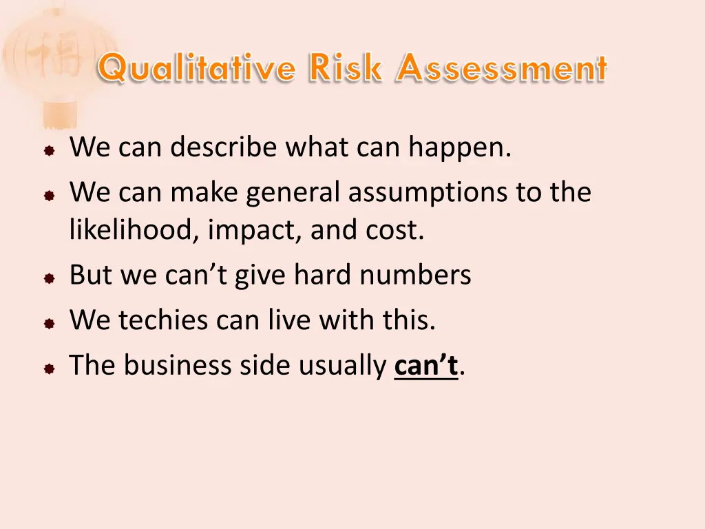 qualitative risk assessment