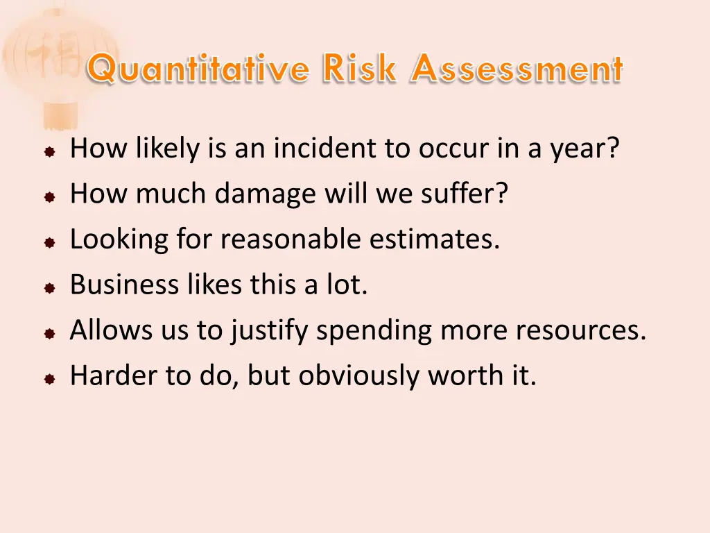 quantitative risk assessment