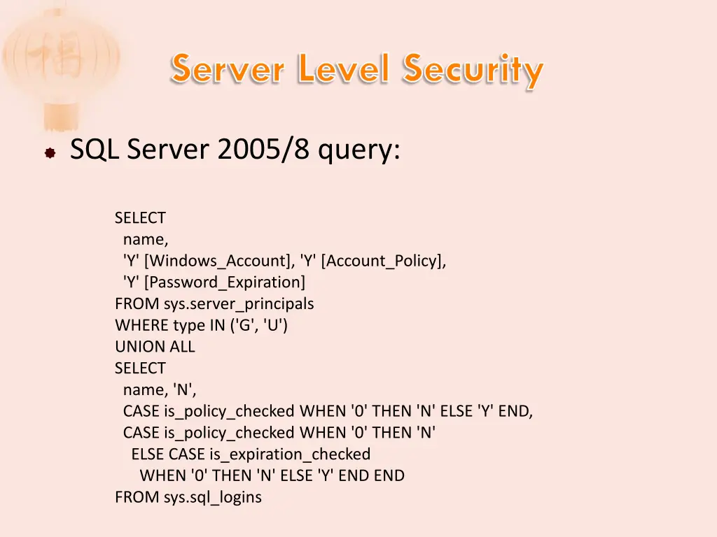 server level security 5