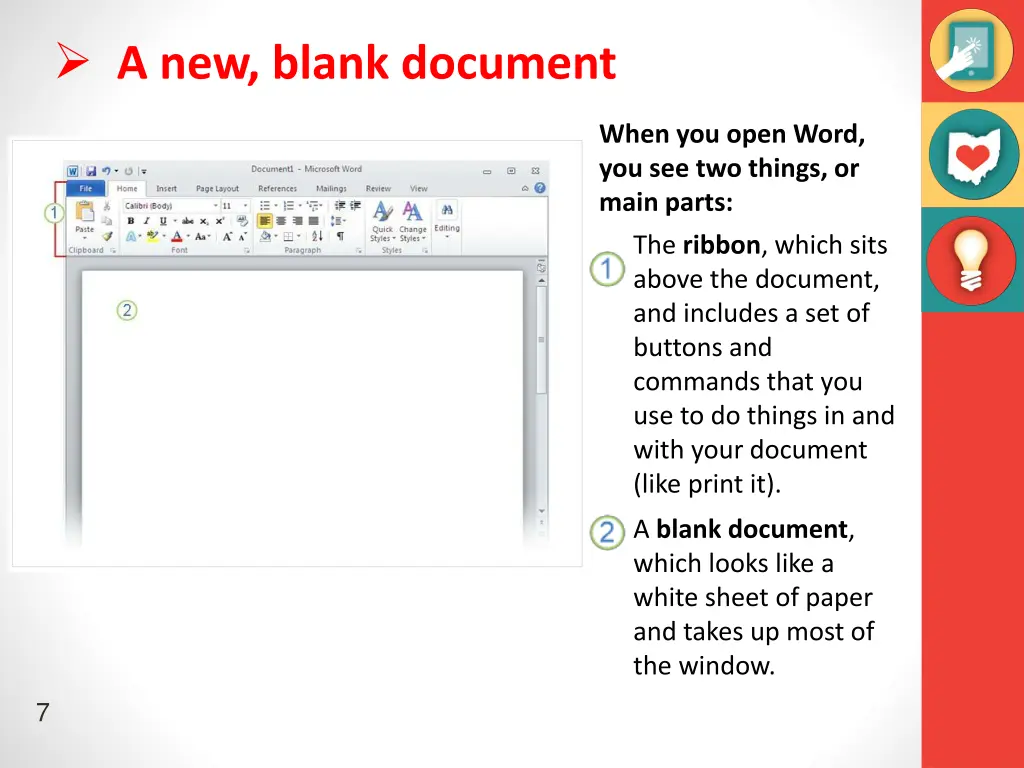 a new blank document