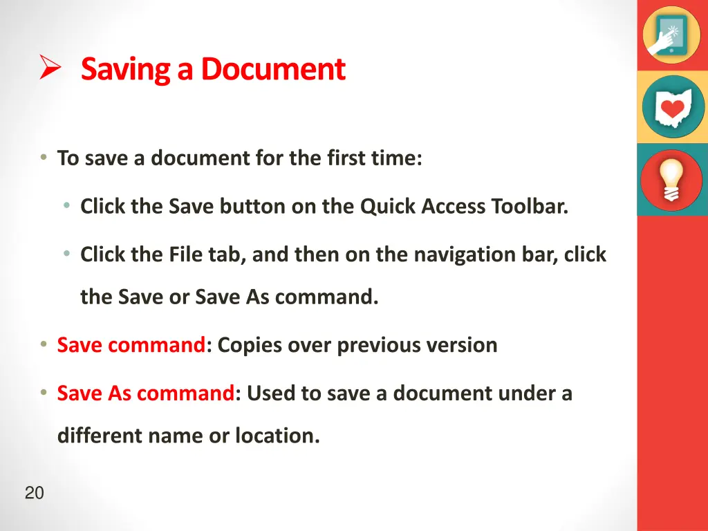 saving a document