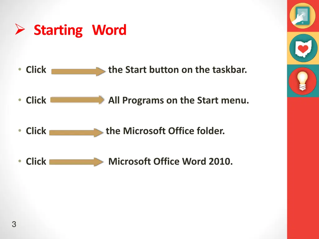 starting word