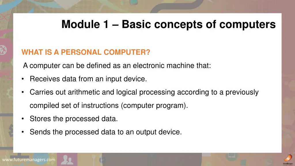 module 1 basic concepts of computers
