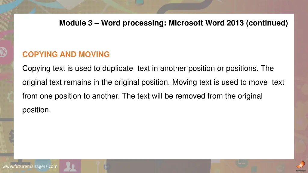 module 3 word processing microsoft word 2013 6
