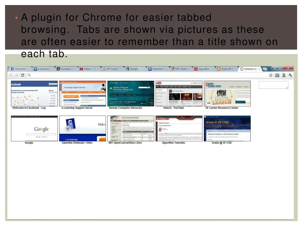 a plugin for chrome for easier tabbed browsing