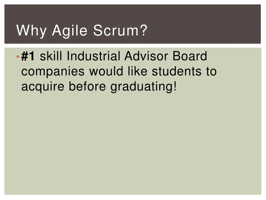 why agile scrum