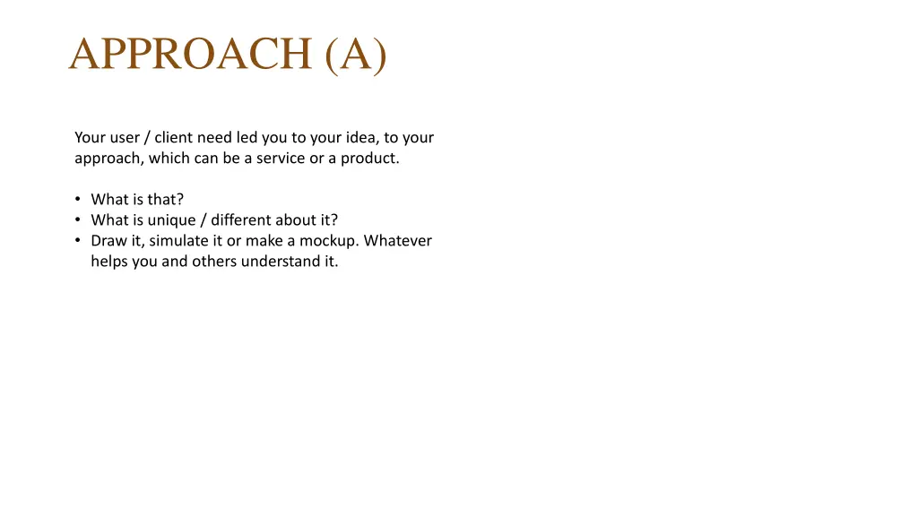 approach a