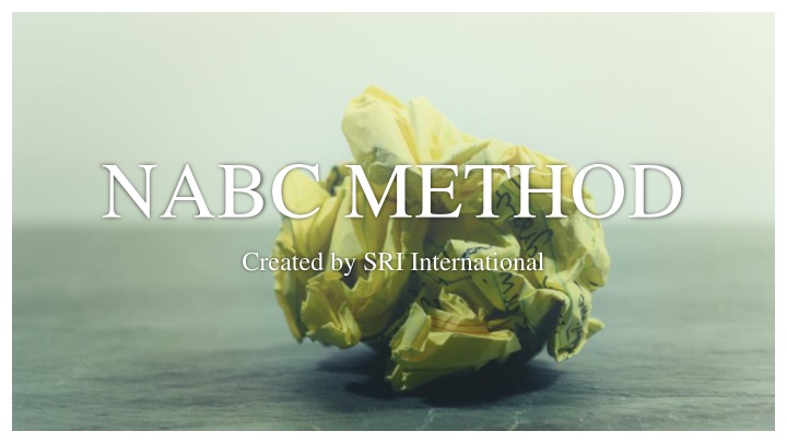 nabc method created by sri international