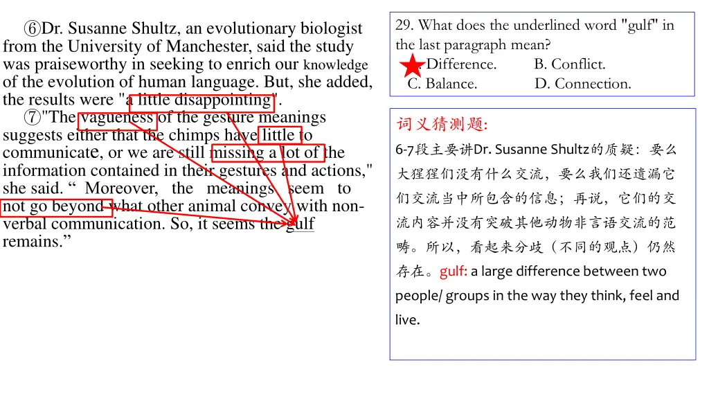 29 what does the underlined word gulf in the last