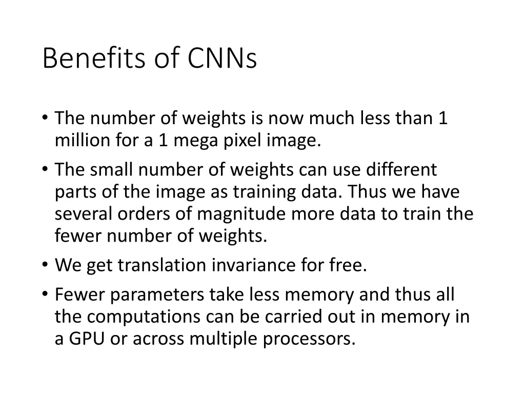 benefits of cnns