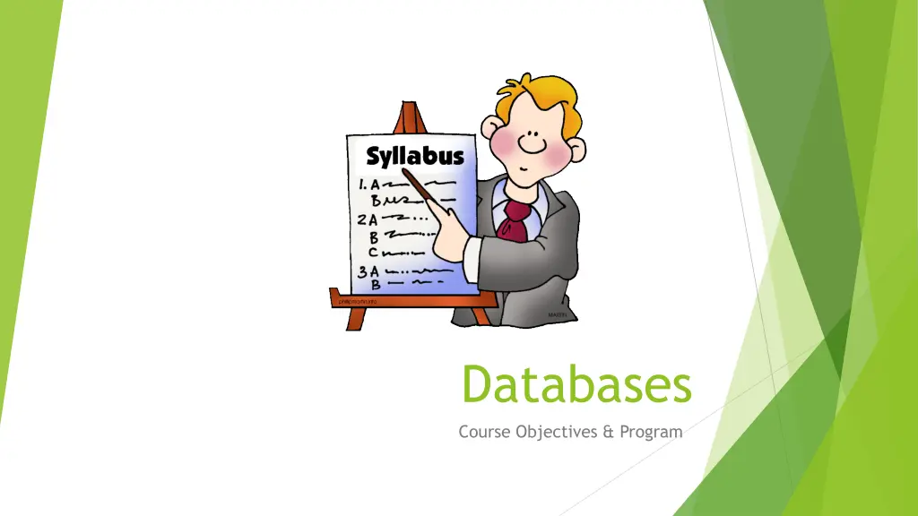 databases course objectives program
