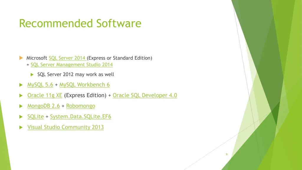 recommended software