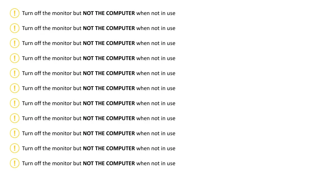 turn off the monitor but not the computer when