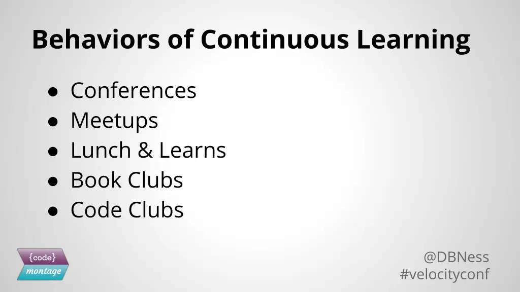 behaviors of continuous learning