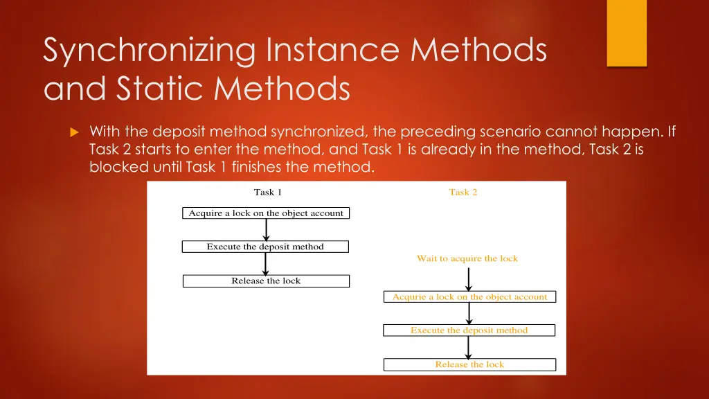 synchronizing instance methods and static methods 1