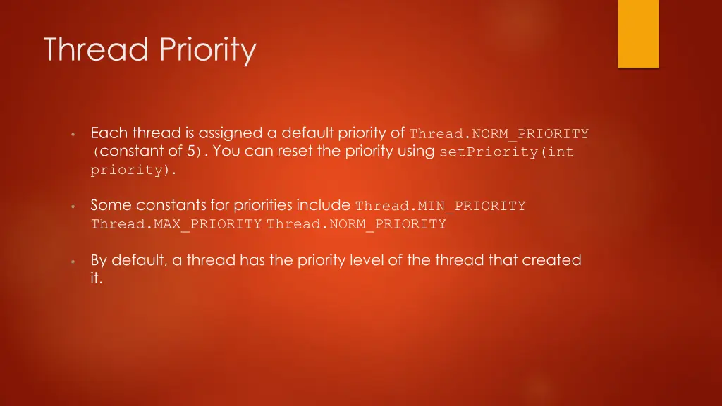 thread priority
