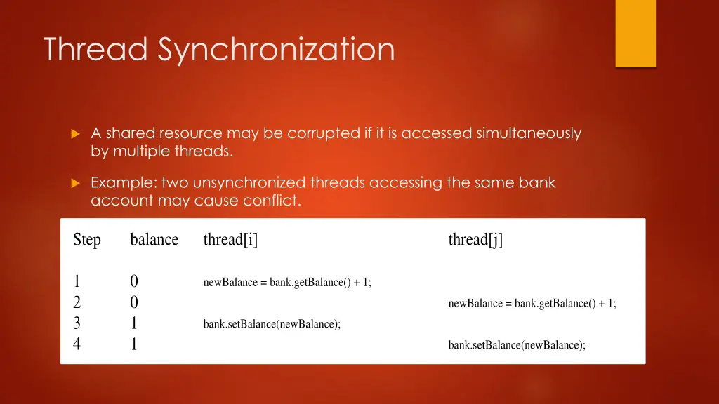 thread synchronization