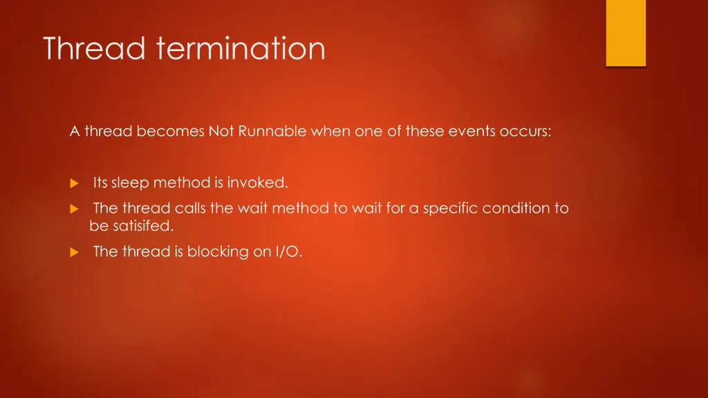 thread termination