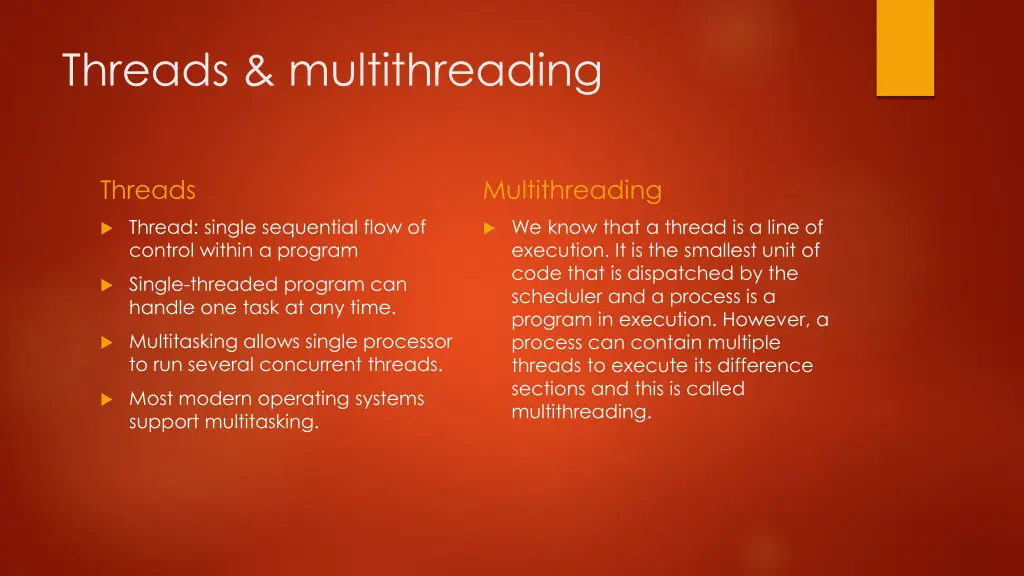 threads multithreading