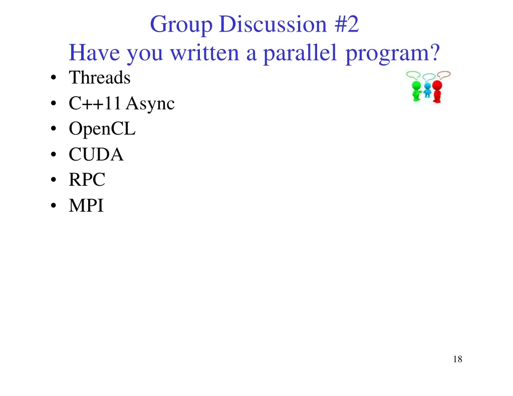 group discussion 2 have you written a parallel