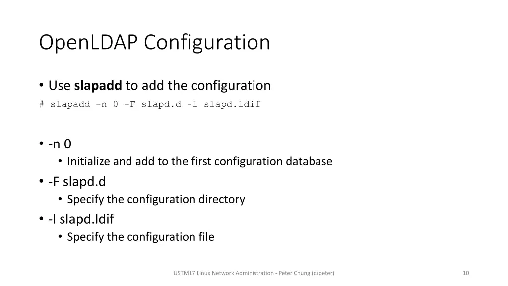 openldap configuration 1