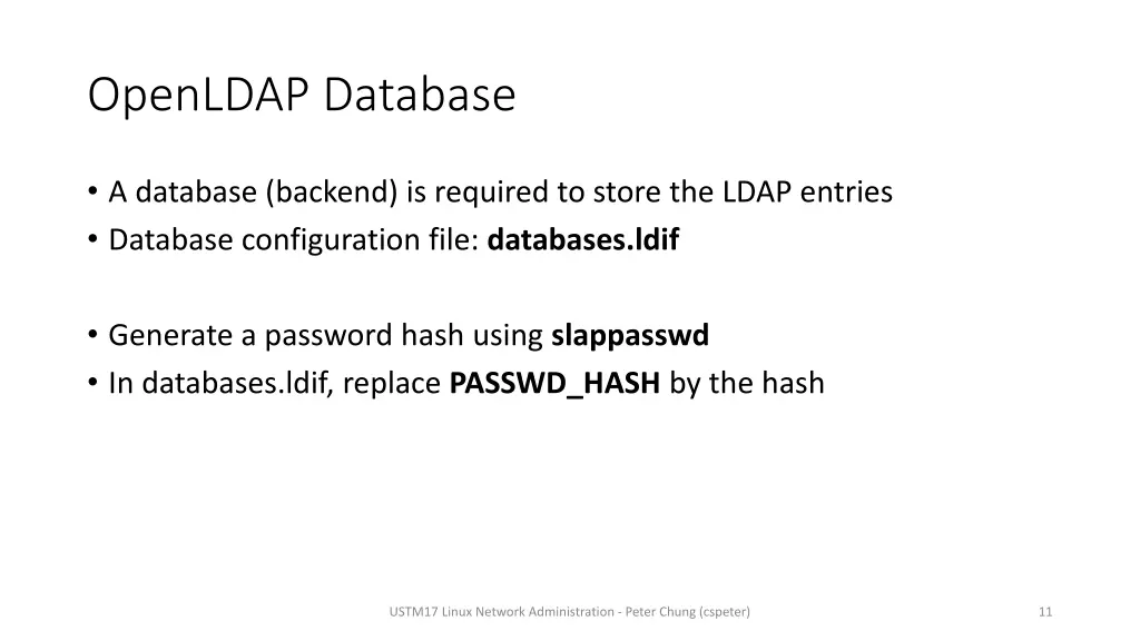 openldap database