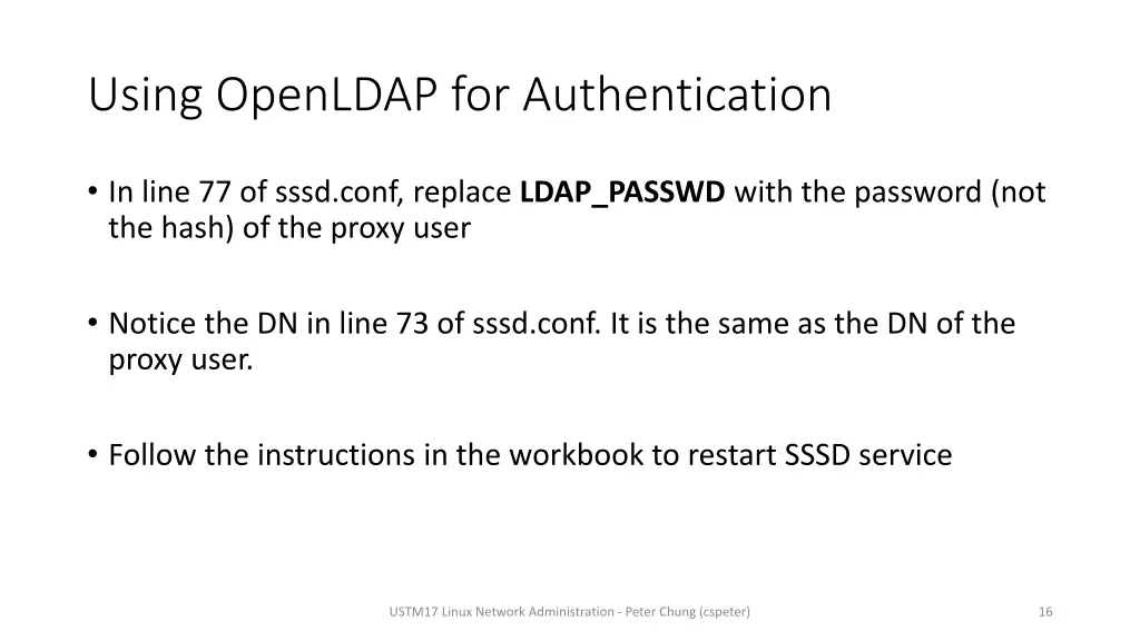 using openldap for authentication 2