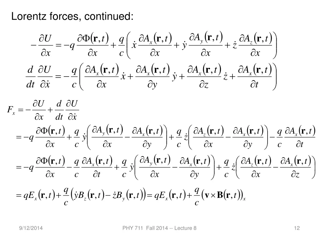 lorentz forces continued 1