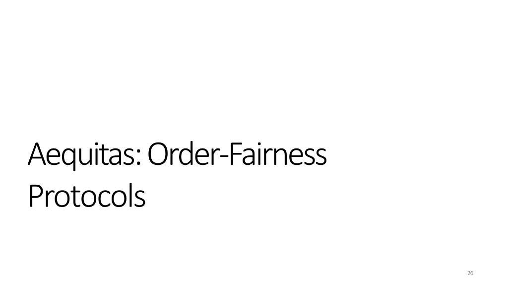 aequitas order fairness protocols