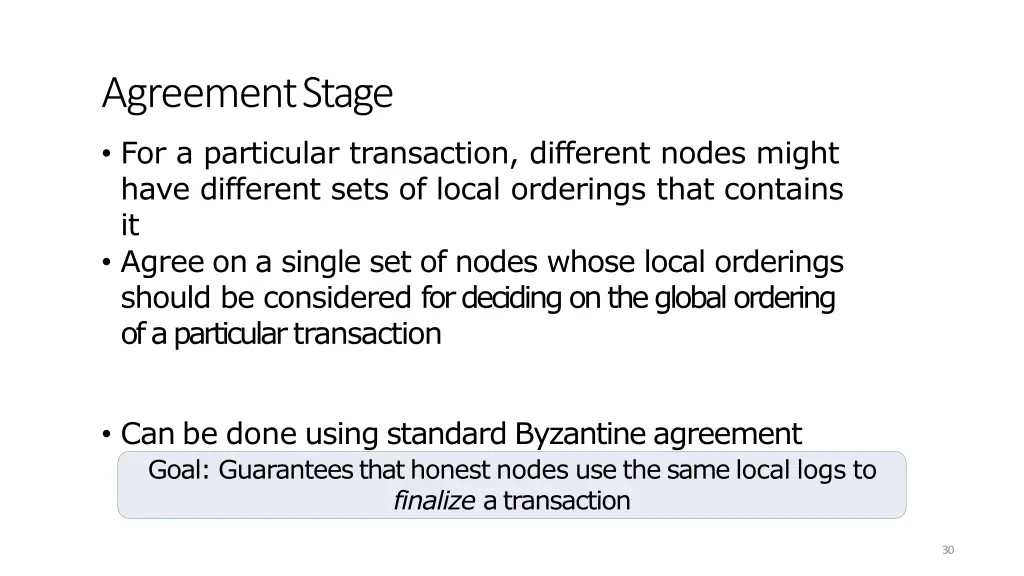 agreementstage for a particular transaction