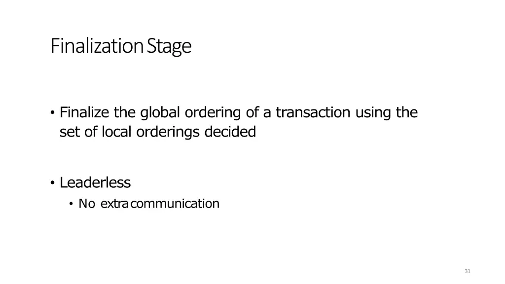 finalizationstage