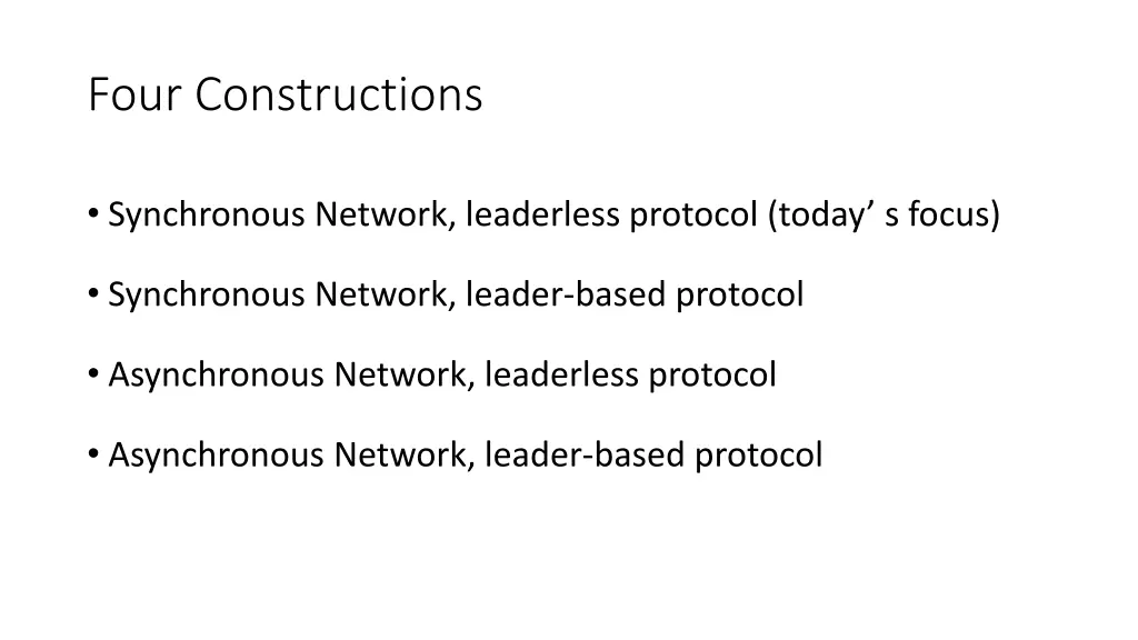 four constructions