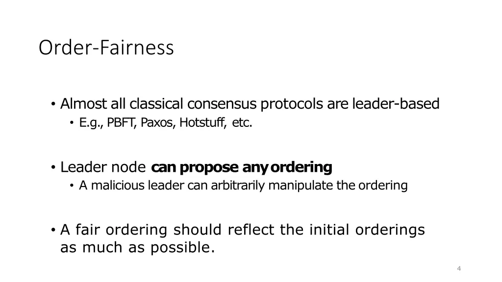 order fairness