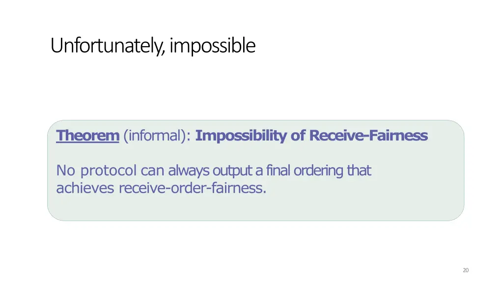 unfortunately impossible