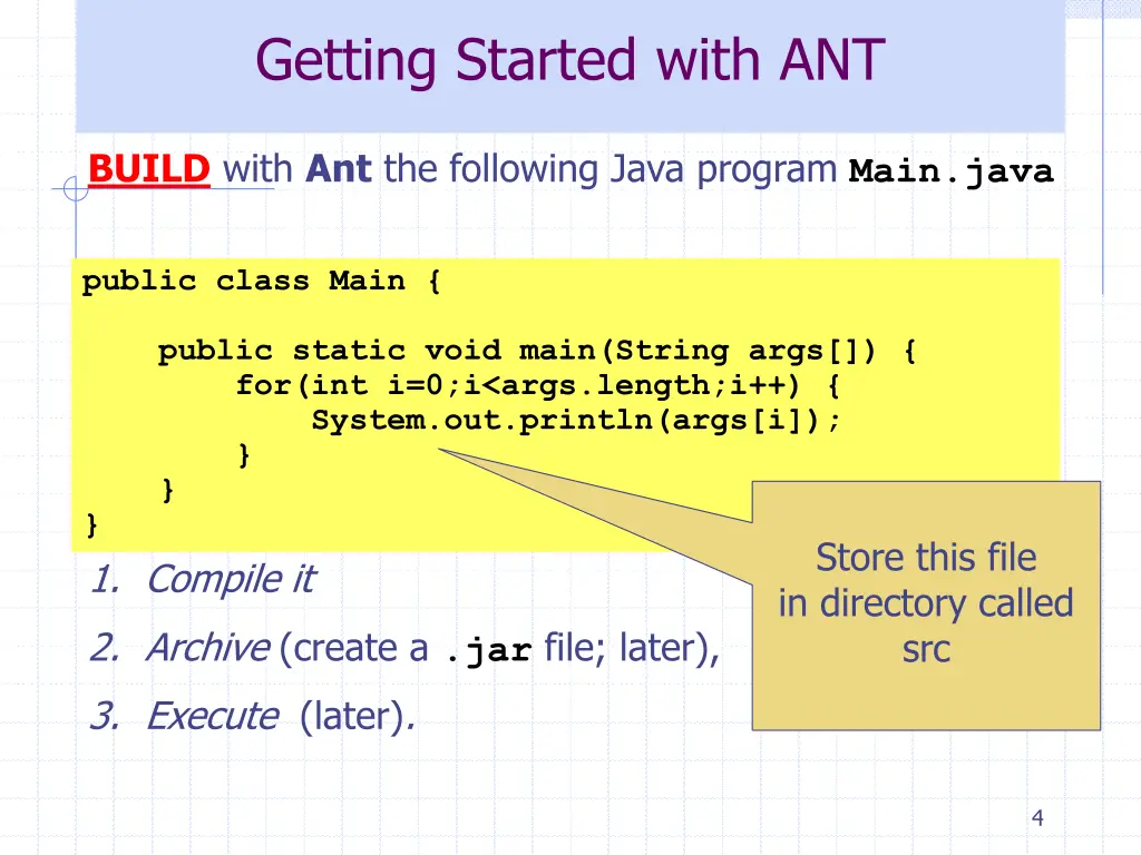 getting started with ant 1