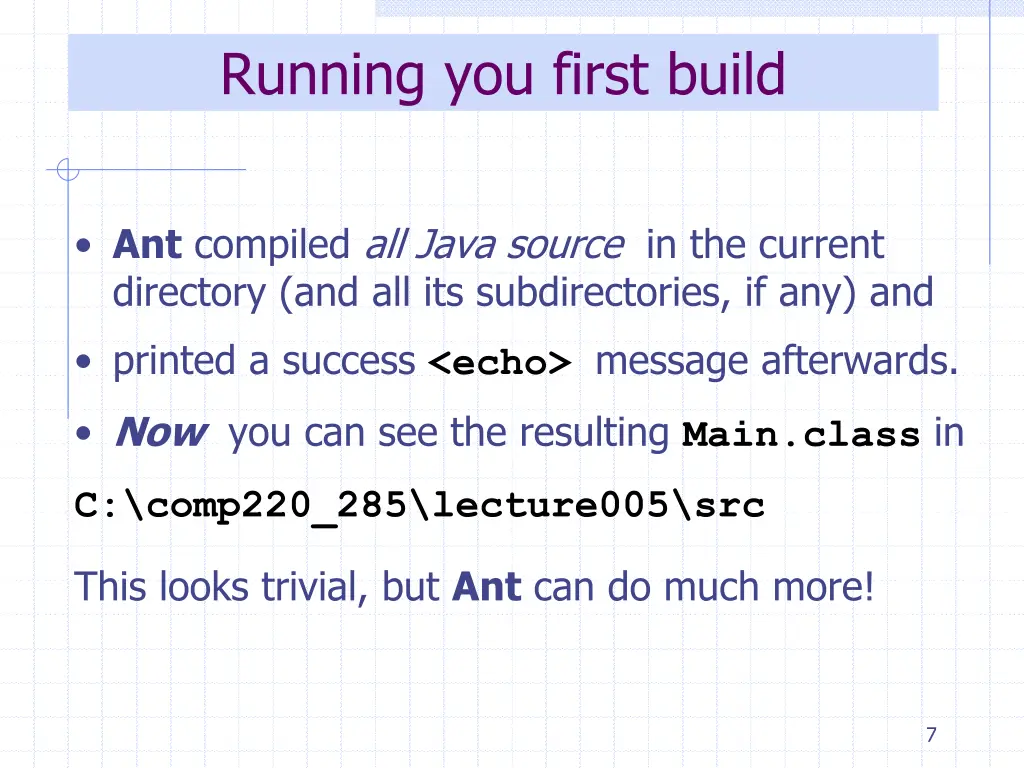 running you first build 1