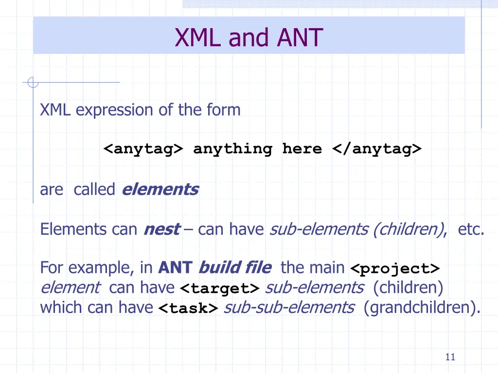 xml and ant 3